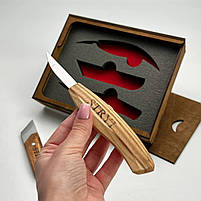 Набір ножів для різьблення по дереву STRYI Start для вирізання фігурок 3 шт, фото 10