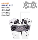 Прес-кліщі механічні HX-50B для обтиску наконечників та гільз 6-50 мм², фото 5