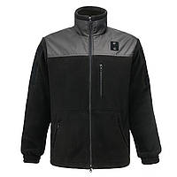 Тактична флісова кофта SARMAT BLACK winter frost  340 гр/м чорна WinTac