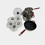 Набір посуду із нержавіючої сталі 12 предметів Zepline ZP-115, фото 2