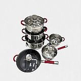 Набір посуду із нержавіючої сталі 12 предметів Zepline ZP-115, фото 3