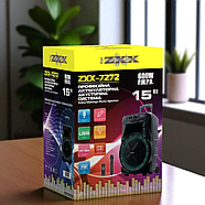 Акустична колонка на колесах 600 Вт з 15-дюймовим динаміком та радіомікрофоном ZXX-7272, фото 3