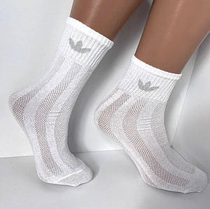 Шкарпетки чоловічі, жіночі білі Унісекс (Універсальний розмір/літні) сітка