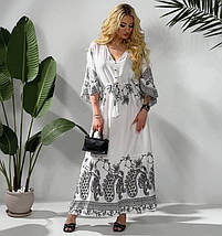 Неймовірна жіноча сукня, тканина "Штапель" 52, 54, 56, 58 розмір 52, фото 3