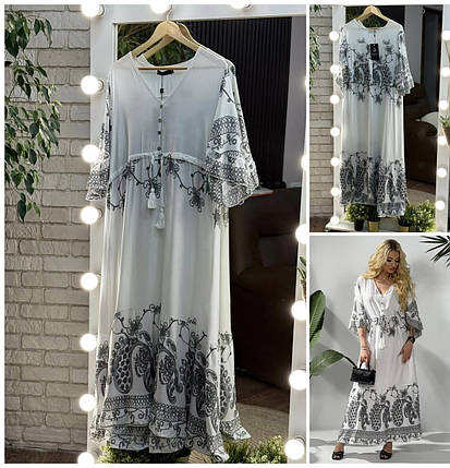 Неймовірна жіноча сукня, тканина "Штапель" 52, 54, 56, 58 розмір 52, фото 1