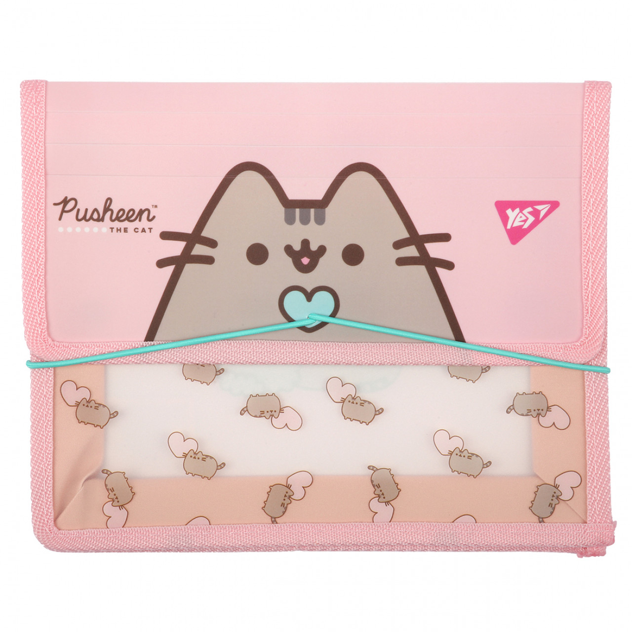 Папка для зошитів YES пласт. на резинці В5 Pusheen, фото 1