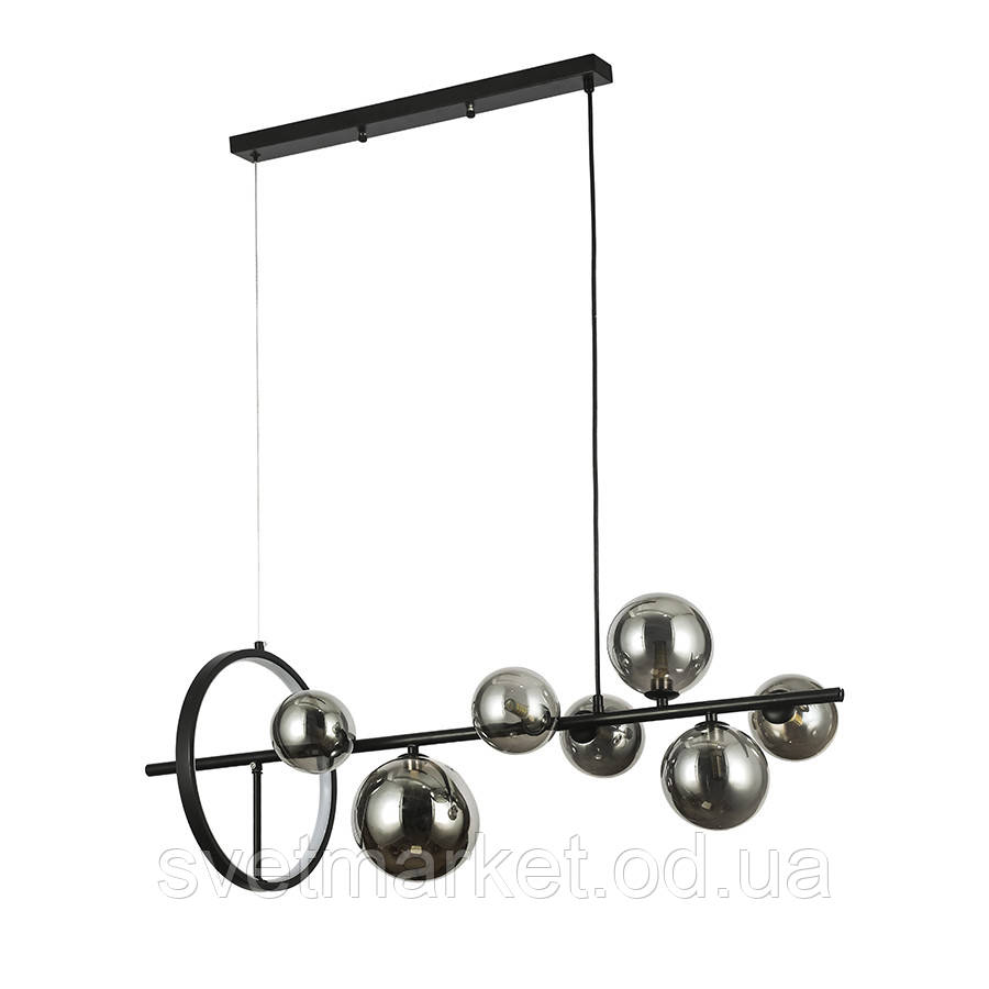 Підвісна стильна люстра 918LP267-7 BK+BK, фото 1