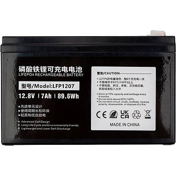 Акумулятор LiFePO4 PowerPlant 12.8V 7Ah (LFP1207)