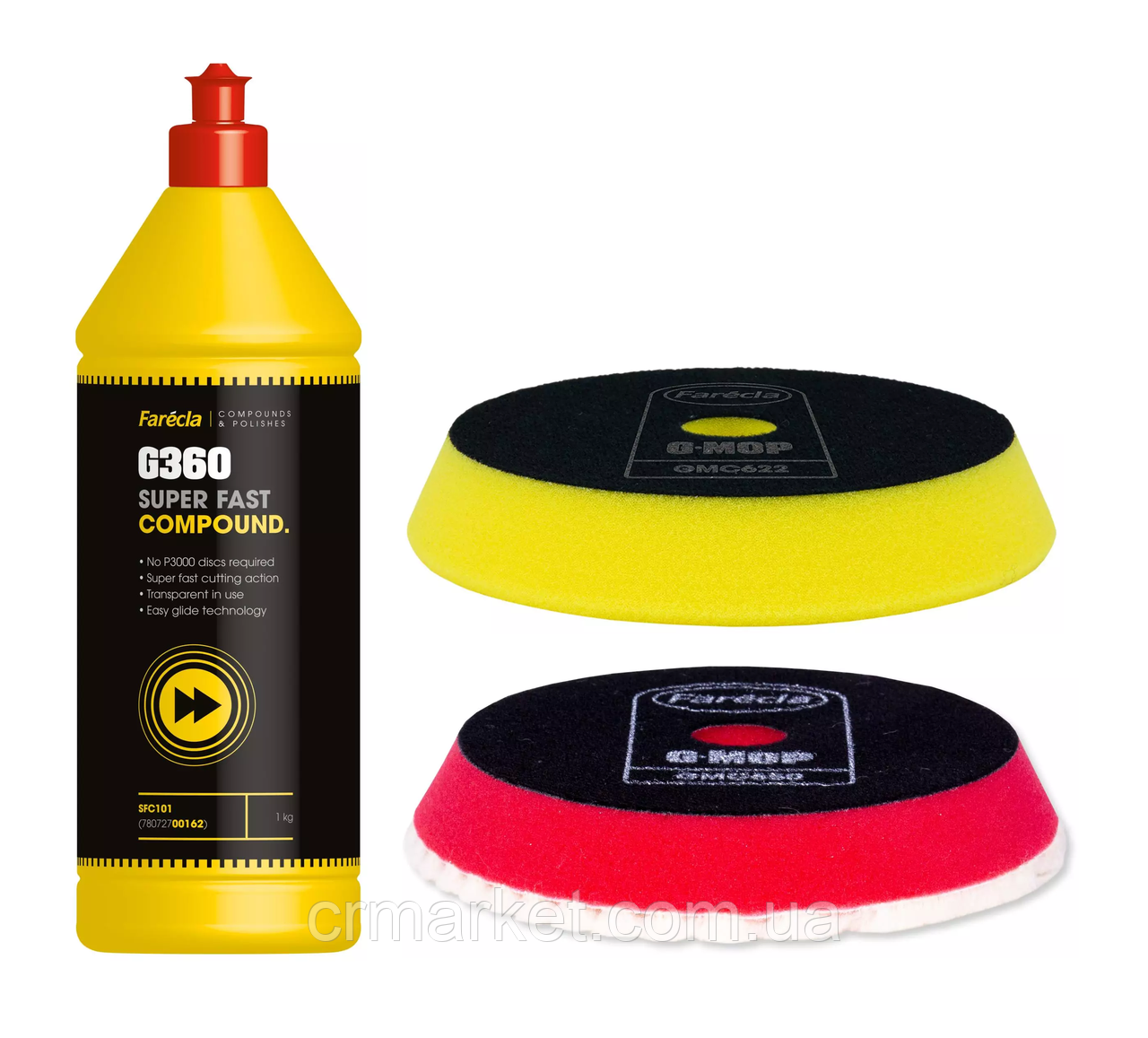 Абразивна паста FARECLA G360 Super Fast Compound (1 кг) + кола (комплект), фото 1