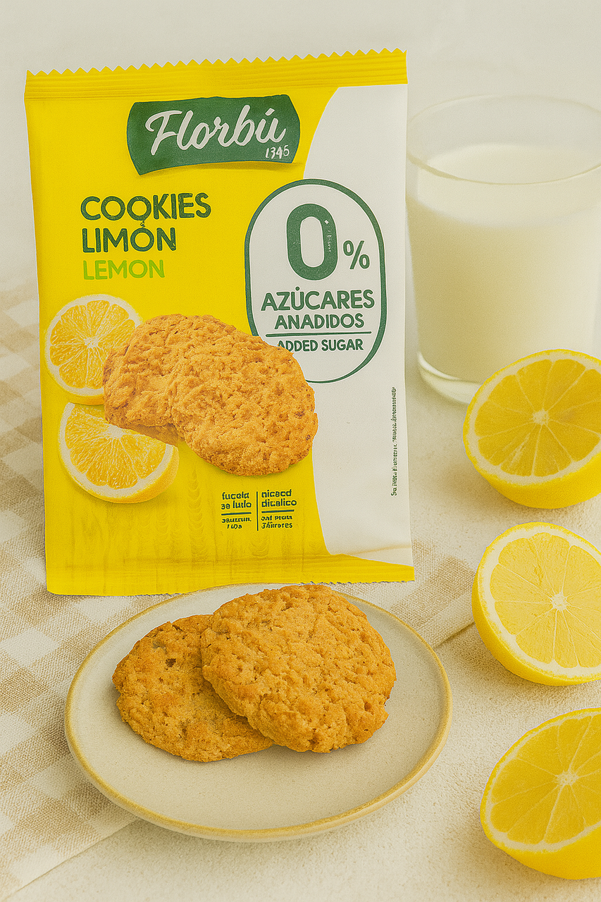 Італійське печиво "Florbu" без цукру із лимоном 130 гр. Італія, фото 1