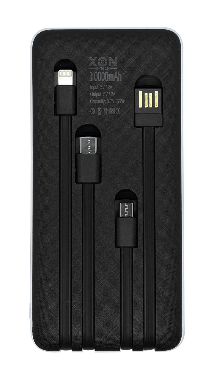 Портативна батарея 10000 mAh XON PowerBank MultiLink (MC1S 3596) Біла