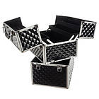 Косметичний кейс‑органайзер Soulima 22529 XL — великий, із замком та знімним дном, фото 4