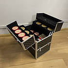 Косметичний кейс‑органайзер Soulima 22529 XL — великий, із замком та знімним дном, фото 10