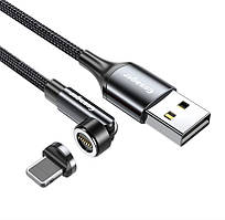 Магнітний кабель Essager  Lightning Apple iPhone 2m 2.1A 360° для заряджання смартфона датакебель