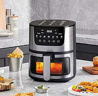 Аерогриль Rainberg RB2268 4200 вт 8 л для смаження Мультипіч багатофункціональна безмасляна 8 програм Фритюрниця для дому