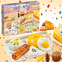 Набор для изготовления сквишей Таба лапок антистресов,детский набор для творчества "Создай сквиш сам" 6 штук
