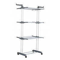 Багатоярусна сушарка органайзер для одягу сіра Bonro B07