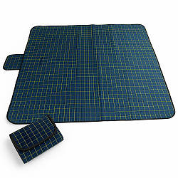 Водонепроникний килимок для пікніка 180x150см, B02, Зелений / Плед-сумка на пляж / Покривало на природу