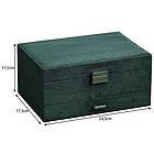 Органайзер‑шкатулка Soulima 21954 — чорний клатч‑кейc для прикрас з ключем, фото 2