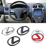 Емблема керма LEXUS карбон 64х46мм пластик (на скотчі), фото 3