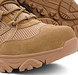 Тактичні літні дихаючі черевики койот для військових та охорони. Напівберци армійські "Партизан". Wolf original, фото 2