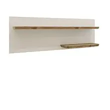 Полиця навісна в вітальню з ДСП/МДФ 1600 Орлеан Білий/Дуб Вікінг Сокме