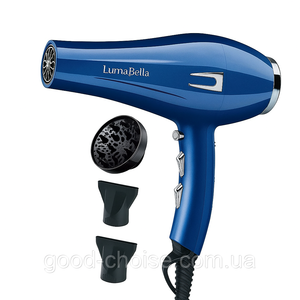 Компактний фен для сушіння волосся, 1300 Вт + концентратор, LB-64006 / Фен для укладання волосся, фото 1