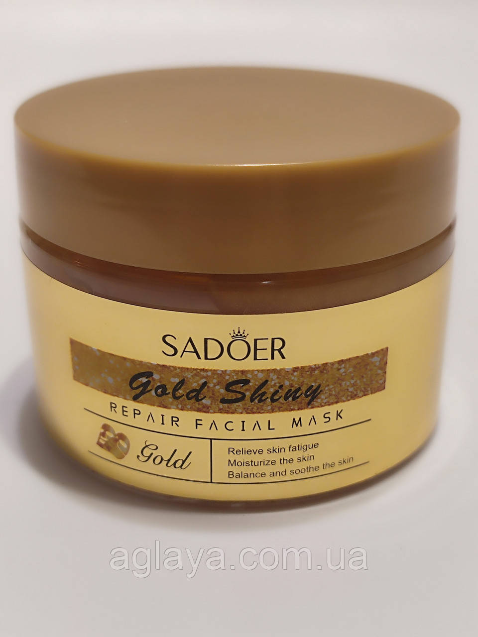 Нічна золота маска для порцелянової шкіри SADOER Gold Shiny Repair Facial Mask, 120 г
