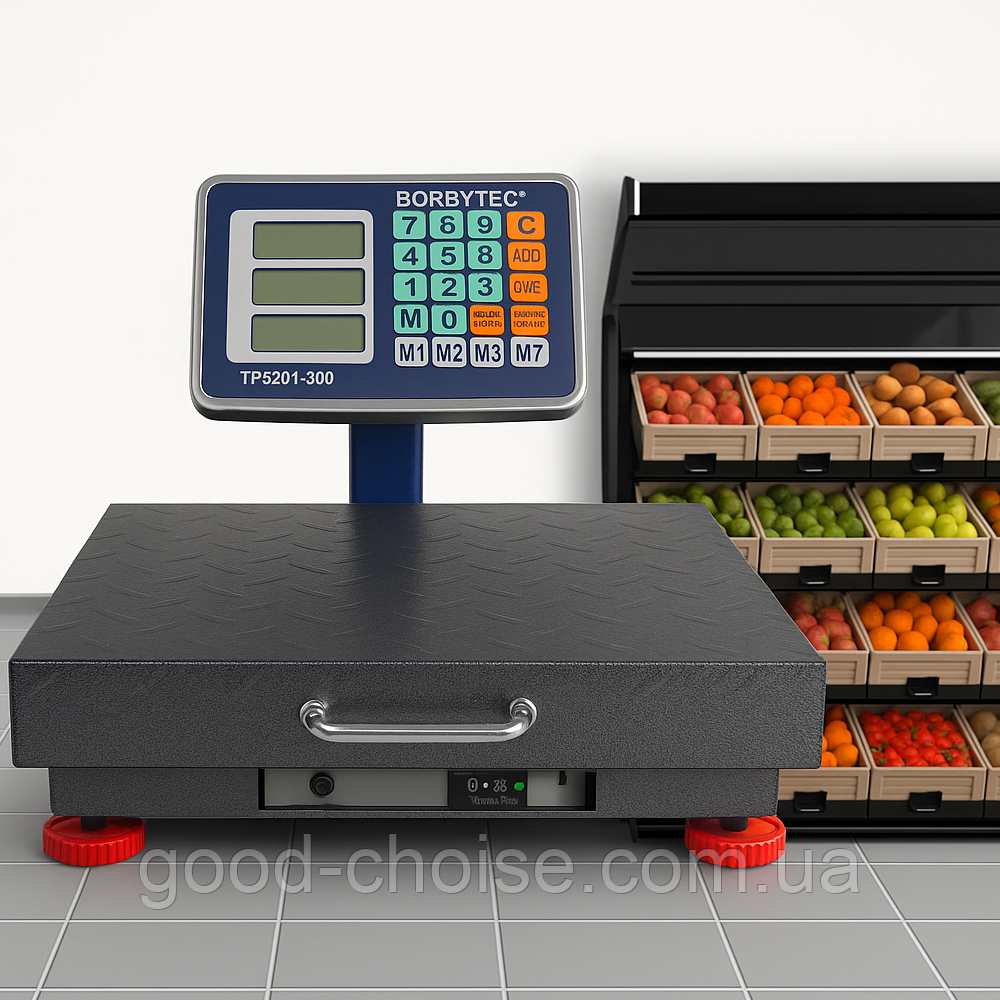 Торгова вага SmartScale TF5201-BT300, до 300 кг, акумулятор, 220V / Промислові ваги / Ваги з Bluetooth