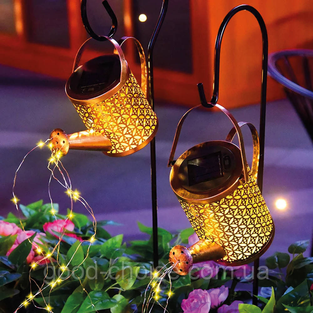2шт Садовий ліхтар на сонячній батареї, 80 см Fairy lamp / Світильник садовий / Вуличний ліхтар