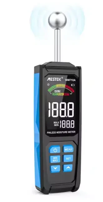 Цифровий безконтактний вологомір MESTEK WM710А для дерева, бетону, гіпсокартону з кольоровим дисплеєм