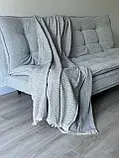 Плед-покривало "Зигзаг №4", 100% cotton, сірий колір, фото 4