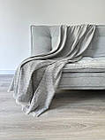 Плед-покривало "Зигзаг №4", 100% cotton, сірий колір, фото 2