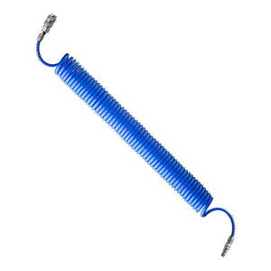 Шланг спіральний поліуретановий, 5,5×8 мм, 10 м, зі швидкороз'ємними з'єднаннями INTERTOOL PT-1707