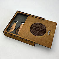 Набір стамесок Адольф Юр'єв для початківця для геометричного різьблення, фото 2