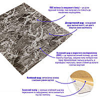 Al 3D об'ємна шпалери в інтер'єр 3д панель самоклейна складка 700х770х7мм Чорно-біла (330) SW-00000674