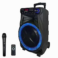 Акустична колонка на колесах 600 Вт з 15-дюймовим динаміком та радіомікрофоном ZXX-7272, фото 9