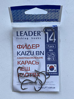 Гачок "LEADER" ФІДЕР KAIZU Bn #14 (7 шт.)