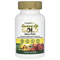 Мультивітаміни, Gold, The Ultimate Multivitamin Supplement, Source of Life, NaturesPlus, 180 міні-таблеток