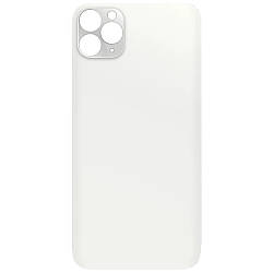 Задня кришка iPhone 11 Pro Max срібляста, Matte Silver, з великими отворами під вікна камер, оригінал PRC