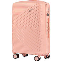 Валіза поліпропіленова WINGS 181-05 середня 65 см коралова