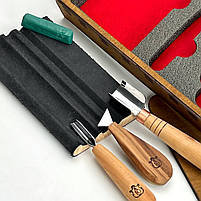 Набір стамесок для геометричного різьблення по дереву АЮ-STRYI Start для початківців, фото 3