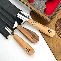 Набір стамесок для геометричного різьблення по дереву АЮ-STRYI Start для початківців, фото 6