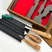 Набір стамесок для геометричного різьблення по дереву АЮ-STRYI Start для початківців, фото 10