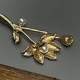 Металева шпилька для волосся «Лотос», фото 3