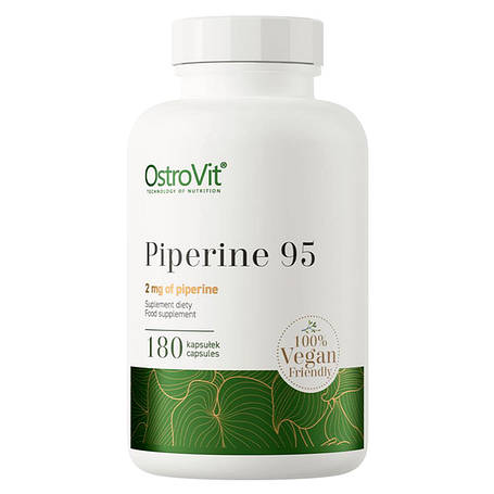 Екстракт чорного перцю OstroVit PIPERINE 95 VEGE 180 капс Польща, фото 1