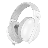 Навушники бездротові Borofone BO30 ігрові з мікрофоном, білі (Bluetooth/перехідник Type-C х Jack 3,5 мм)