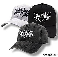 Кепки з принтом чоловічі чорна/біла/сіра
