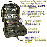Тактичний медичний рюкзак Marck-men 35х30х12 см., з трьома боксами для препаратів. Рюкзак медика 16-17л. хакі. "MiniMarck" ММ, фото 5