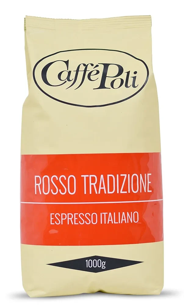 Кава в зернах Caffe Poli Rosso Tradizione Espresso Italiano 20/80 1кг (Італія)